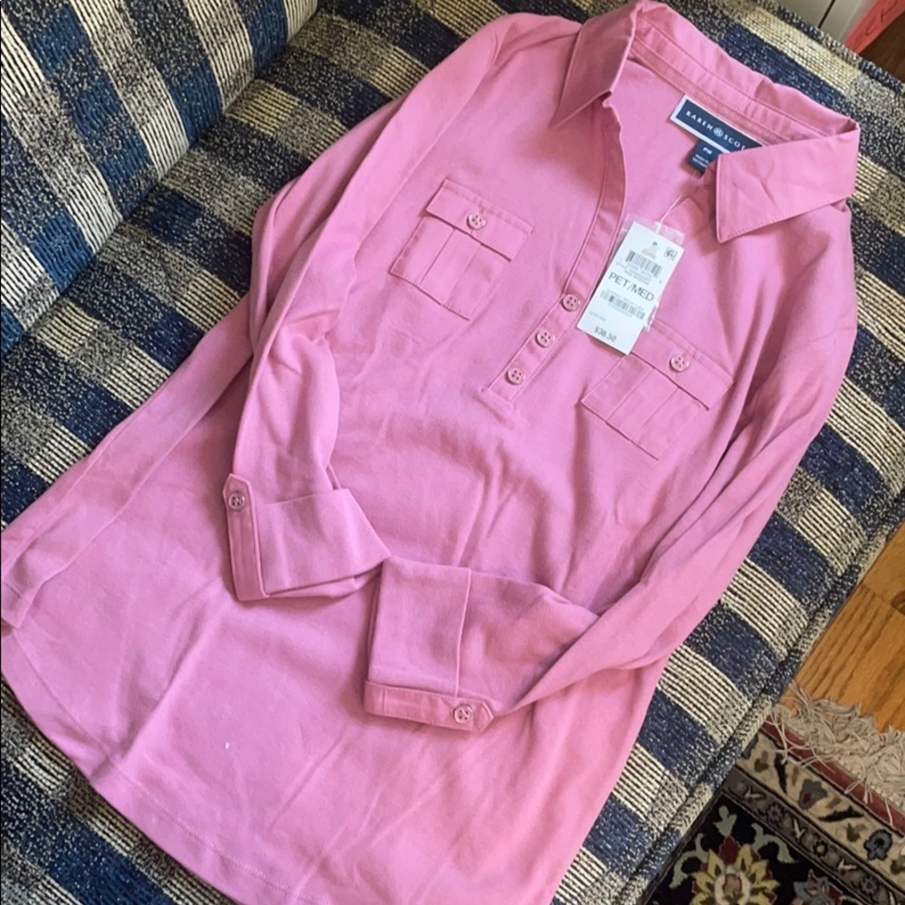Karen Scott Pink Top